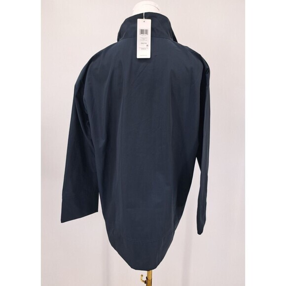 Eileen Fisher Womens Pullover Anorak Jacket Quarter 1/4 Zip Black Green Size XXS - Picture 2 of 9